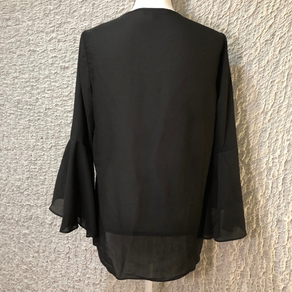 NWT Sheer Black Top - Picture 4 of 4
